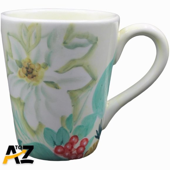 Set of 4 Pfaltzgraff Hand Painted Holiday Market Coffee Mugs Dishwasher & Microw - Picture 11 of 14